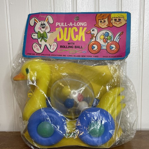Vtg pull along duck - vtg, with